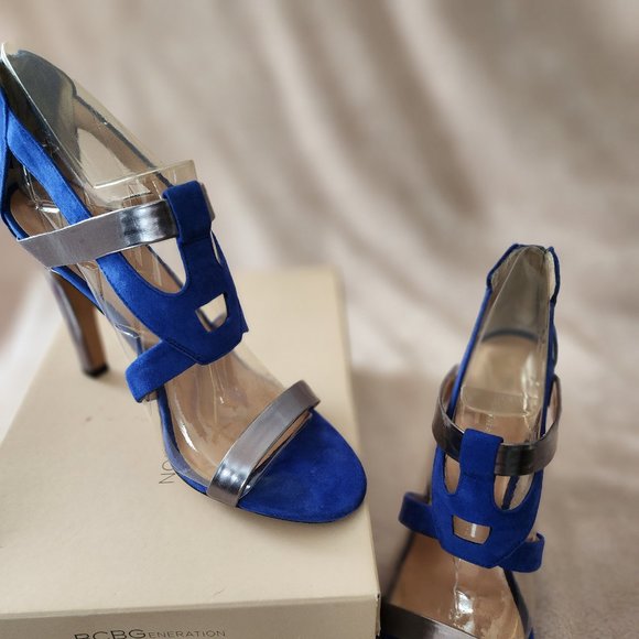 BCBGeneration Two-Tone Strap Heels - Picture 1 of 4